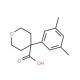 4-(3,5-Dimethyl-phenyl)-tetrahydro-pyran-4-carboxylic acid (CAS 919017-08-6) - chemical structure image