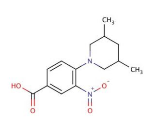 4-(3,5-Dimethyl-piperidin-1-yl)-3-nitro-benzoic acid - chemical structure image