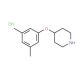 4-(3,5-Dimethylphenoxy)piperidine hydrochloride (CAS 308831-00-7) - chemical structure image