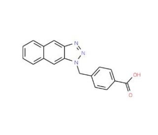 4-((3-Amino-2-naphthyl)aminomethyl)benzoic acid triazine - chemical structure image