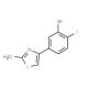 4-(3-Bromo-4-fluorophenyl)thiazol-2-ylamine (CAS 676348-24-6) - chemical structure image
