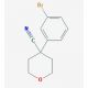4-(3-bromophenyl)oxane-4-carbonitrile (CAS 245439-36-5) - chemical structure image