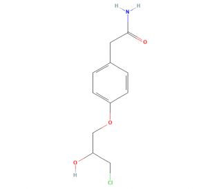 4-(3-Chloro-2-hydroxypropoxy)benzeneacetamide (Atenolol Impurity D) (CAS 115538-83-5) - chemical structure image