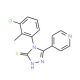 4-(3-Chloro-2-methyl-phenyl)-5-pyridin-4-yl-4H-[1,2,4]triazole-3-thiol (CAS 380335-54-6) - chemical structure image