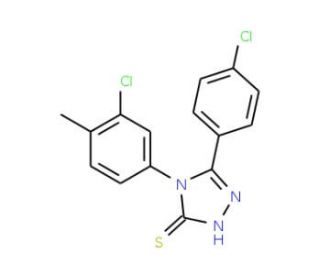 4-(3-Chloro-4-methyl-phenyl)-5-(4-chloro-phenyl)-4H-[1,2,4]triazole-3-thiol - chemical structure image