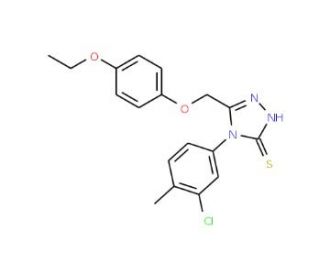 4-(3-chloro-4-methylphenyl)-5-[(4-ethoxyphenoxy)methyl]-4H-1,2,4-triazole-3-thiol - chemical structure image