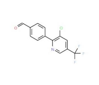 4-[3-Chloro-5-(trifluoromethyl)-2-pyridinyl]-benzene carbaldehyde - chemical structure image
