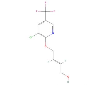4-[3-Chloro-5-(trifluoromethyl)pyridin-2-yloxy]but-2-en-1-ol (CAS 338772-77-3) - chemical structure image