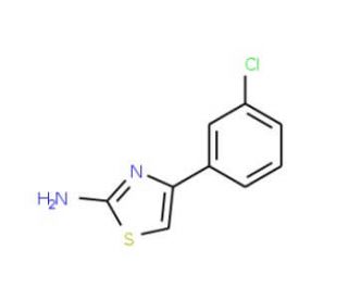 4-(3-chlorophenyl)-1,3-thiazol-2-amine (CAS 90533-23-6) - chemical structure image