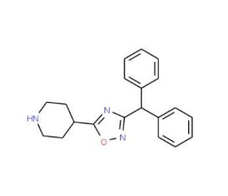 4-[3-(Diphenylmethyl)-1,2,4-oxadiazol-5-yl]-piperidine (CAS 849925-02-6) - chemical structure image