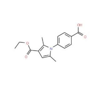 4-[3-(Ethoxycarbonyl)-2,5-dimethyl-1H-pyrrol-1-yl]benzoic acid - chemical structure image