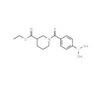 4-(3-(Ethoxycarbonyl)piperidine-1-carbonyl)phenylboronic acid (CAS 1150114-74-1) - chemical structure image
