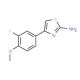 4-(3-fluoro-4-methoxyphenyl)-1,3-thiazol-2-amine (CAS 716-75-6) - chemical structure image