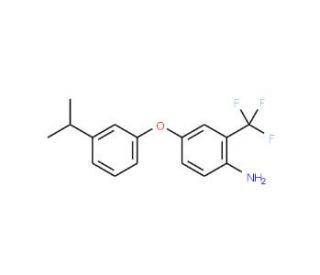 4-(3-Isopropylphenoxy)-2-(trifluoromethyl)aniline - chemical structure image