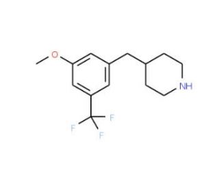 4-(3-Methoxy-5-trifluoromethyl-benzyl)-piperidine (CAS 794500-99-5) - chemical structure image