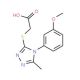 {[4-(3-methoxyphenyl)-5-methyl-4H-1,2,4-triazol-3-yl]thio}acetic acid - chemical structure image