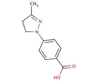 4-(3-methyl-4,5-dihydro-1H-pyrazol-1-yl)benzoic acid - chemical structure image