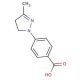 4-(3-methyl-4,5-dihydro-1H-pyrazol-1-yl)benzoic acid - chemical structure image