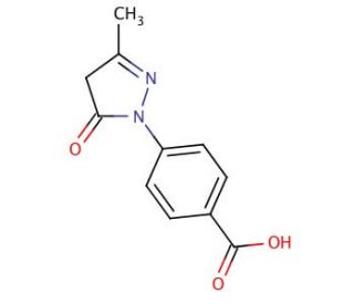 4-(3-Methyl-5-oxo-2-pyrazolin-1-yl)benzoic acid (CAS 60875-16-3) - chemical structure image