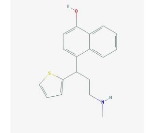 4-(3-Methylamino-1-thiophen-2-yl-propyl)-naphthalen-1-ol - chemical structure image