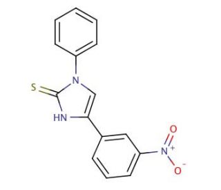 4-(3-Nitro-phenyl)-1-phenyl-1H-imidazole-2-thiol - chemical structure image