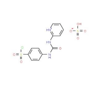 4-(3-Pyridin-2-yl-ureido)benzenesulfonyl chloride hydrogen sulfate - chemical structure image