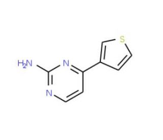 4-(3-Thienyl)-2-pyrimidinamine (CAS 206564-03-6) - chemical structure image