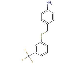 4-({[3-(Trifluoromethyl)phenyl]sulfanyl}methyl)-aniline - chemical structure image