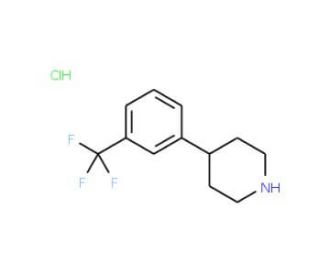 4-(3-Trifluoromethylphenyl)piperidine HCl (CAS 6652-16-0) - chemical structure image