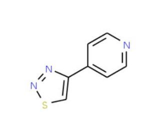 4-(4-1,2,3-Thiadiazolyl)pyridine (CAS 102253-71-4) - chemical structure image