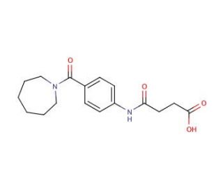 4-[4-(1-Azepanylcarbonyl)anilino]-4-oxobutanoic acid - chemical structure image
