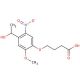 4-[4-(1-Hydroxyethyl)-2-methoxy-5-nitrophenoxy]butyric acid (CAS 175281-76-2) - chemical structure image