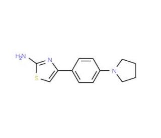 4-[4-(1-Pyrrolidinyl)phenyl]-1,3-thiazol-2-ylamine (CAS 784136-89-6) - chemical structure image