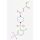 4-(4-{[2-chloro-5-(trifluoromethyl)phenyl]sulfonyl}piperazin-1-yl)-4-oxobut-2-enoic acid (CAS 743445-12-7) - chemical structu