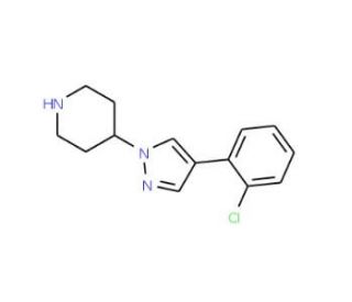 4-[4-(2-Chlorophenyl)-1H-pyrazol-1-yl]piperidine (CAS 902836-42-4) - chemical structure image