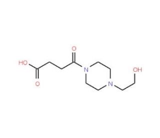 4-[4-(2-Hydroxy-ethyl)-piperazin-1-yl]-4-oxo-butyric acid (CAS 717904-43-3) - chemical structure image