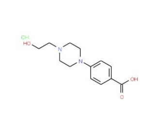 4-[4-(2-Hydroxy-ethyl)-piperazin-1-yl]-benzoic acid hydrochloride - chemical structure image