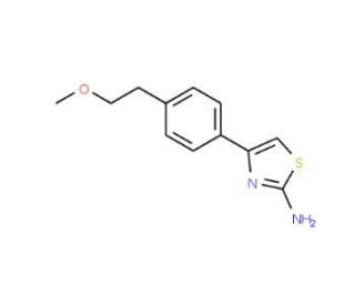 4-[4-(2-methoxyethyl)phenyl]-1,3-thiazol-2-amine - chemical structure image