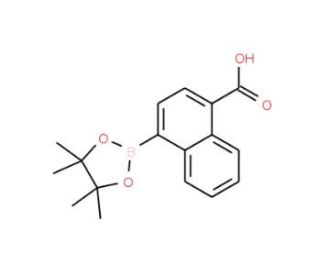 4-(4,4,5,5-Tetramethyl-1,3,2-dioxaborolan-2-yl)-1-naphthoic acid (CAS 1073353-77-1) - chemical structure image