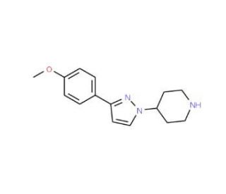 4-[4-(4-Methoxyphenyl)-1H-pyrazol-1-yl]piperidine - chemical structure image