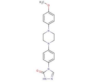 4-{[4-(4-Methyloxy-phenyl)-piperazin-1-yl]-phenyl}-2,4-dihydro-[1,2,4]-triazol-3-one (CAS 74853-07-9) - chemical structure im