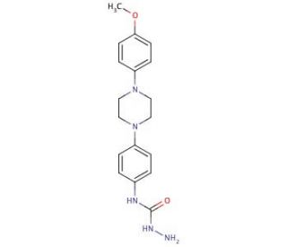 4-{[4-(4-Methyloxy-phenyl)-piperazin-1-yl]-phenyl}-hydrazinecarboxamide (CAS 74852-89-4) - chemical structure image