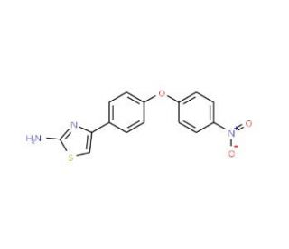 4-[4-(4-Nitrophenoxy)phenyl]thiazol-2-ylamine (CAS 675602-96-7) - chemical structure image