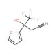 4,4,4-trifluoro-3-(2-furyl)-3-hydroxybutanenitrile - chemical structure image