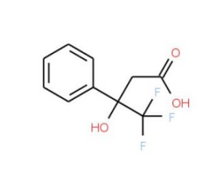 4,4,4-trifluoro-3-hydroxy-3-phenylbutanoic acid - chemical structure image