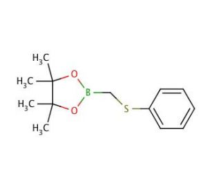 4,4,5,5,-Tetramethyl-2-phenylsulfanylmethyl-1,3,2-dioxaborolane (CAS 66080-23-7) - chemical structure image