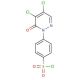 4-(4,5-dichloro-6-oxopyridazin-1(6H)-yl)benzenesulfonyl chloride (CAS 4003-65-0) - chemical structure image