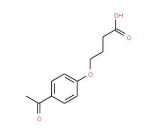 4-(4-Acetyl-phenoxy)-butyric acid (CAS 65623-82-7) - chemical structure image