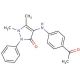 4-(4-Acetyl-phenylamino)-1,5-dimethyl-2-phenyl-1,2-dihydro-pyrazol-3-one - chemical structure image
