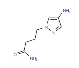 4-(4-Amino-1H-pyrazol-1-yl)butanamide (CAS 1172325-06-2) - chemical structure image